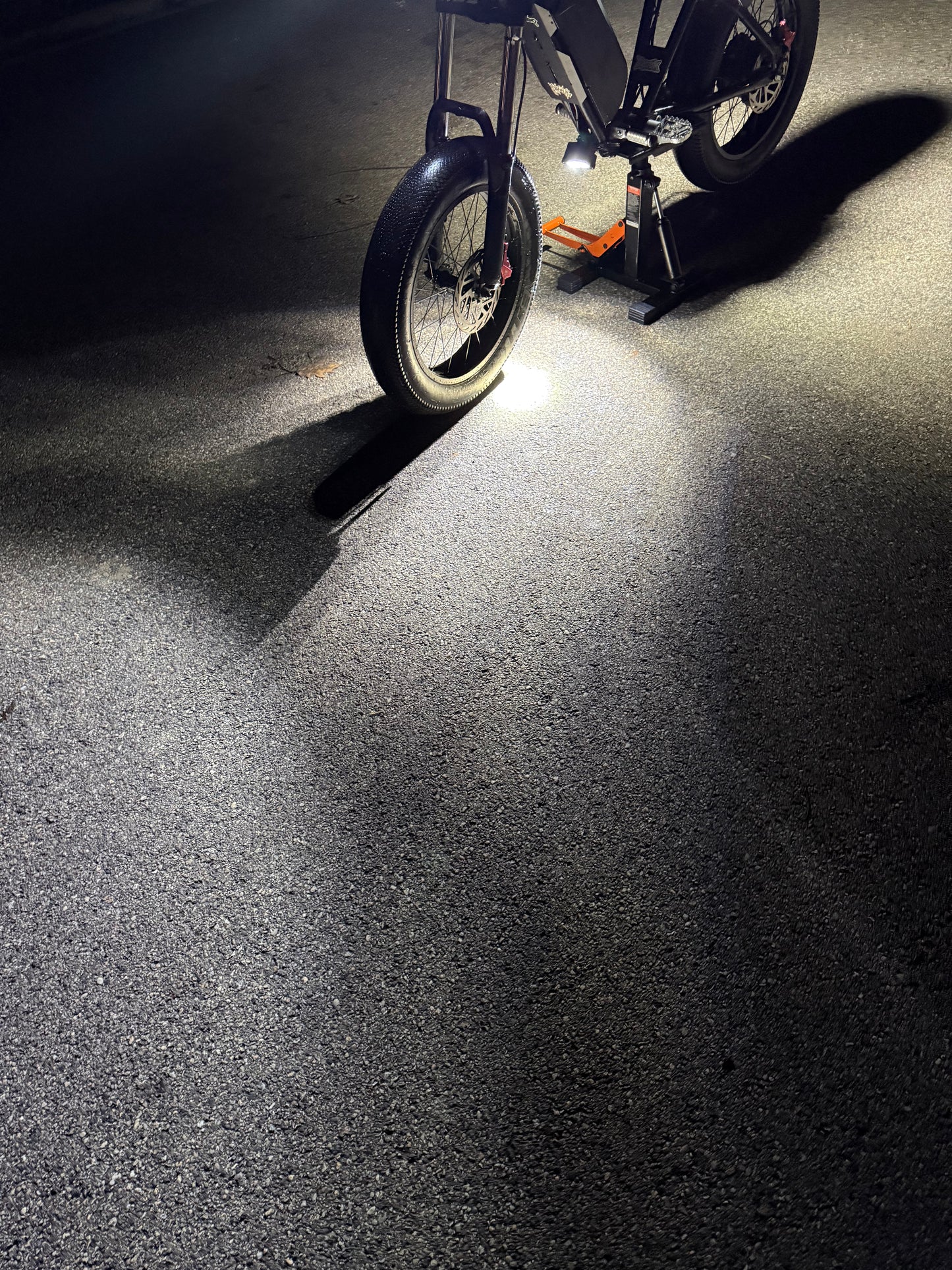 Battery powered wheelie light