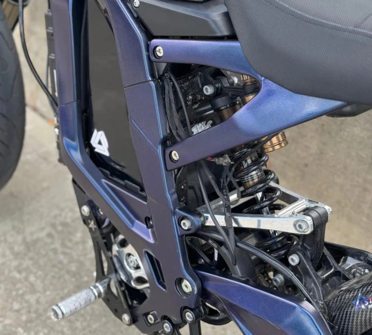 Surron lbx coated frame guards