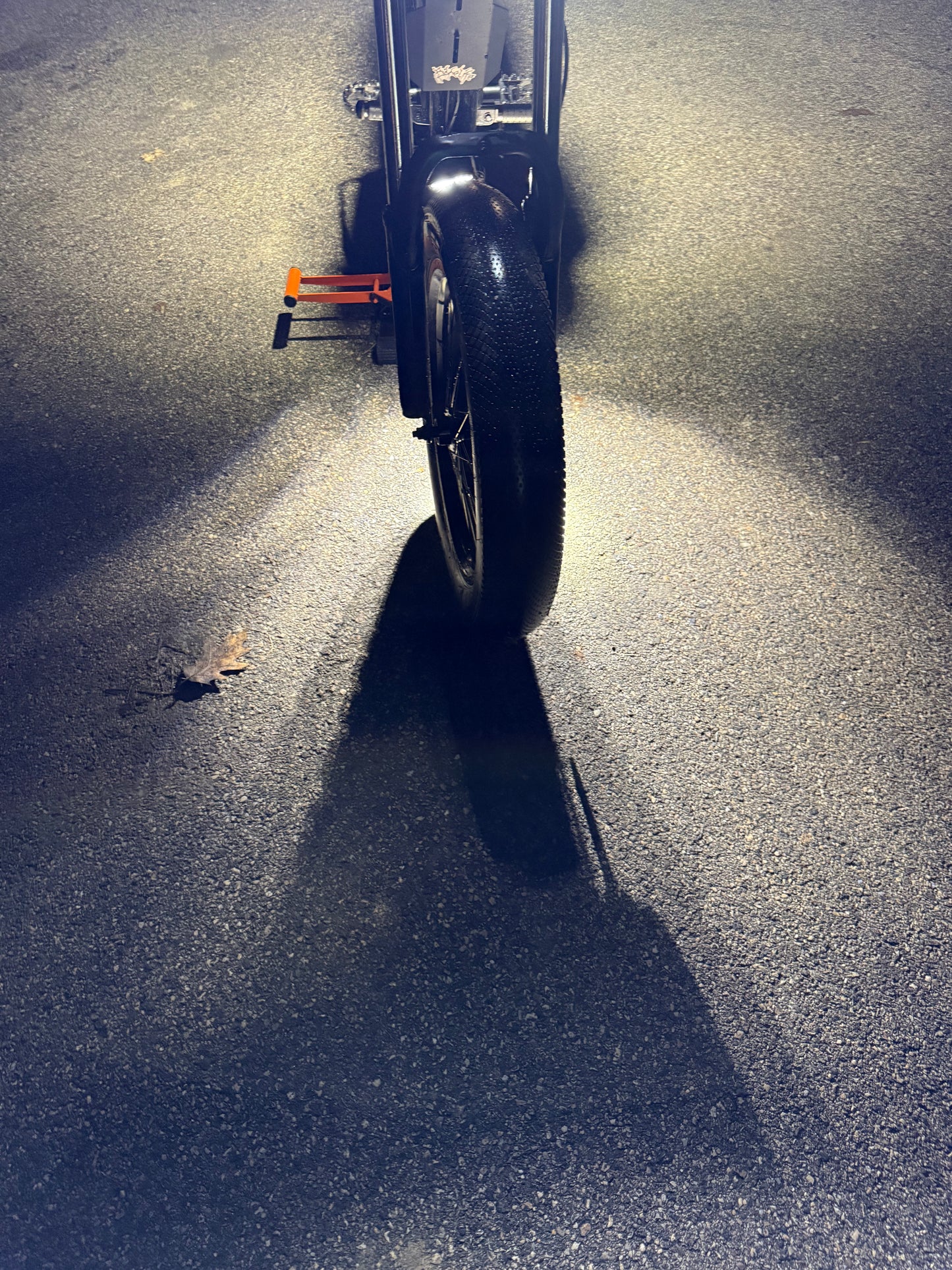 Battery powered wheelie light